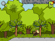A single monkey in the level P6-6 from Scribblenauts.