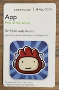 Scribblenauts Remix Starbucks Pick of the Week card