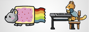 Nyan and Keyboard cats