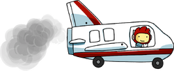 Airplane in use