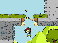 A tree underground in the tutorial level from Scribblenauts.