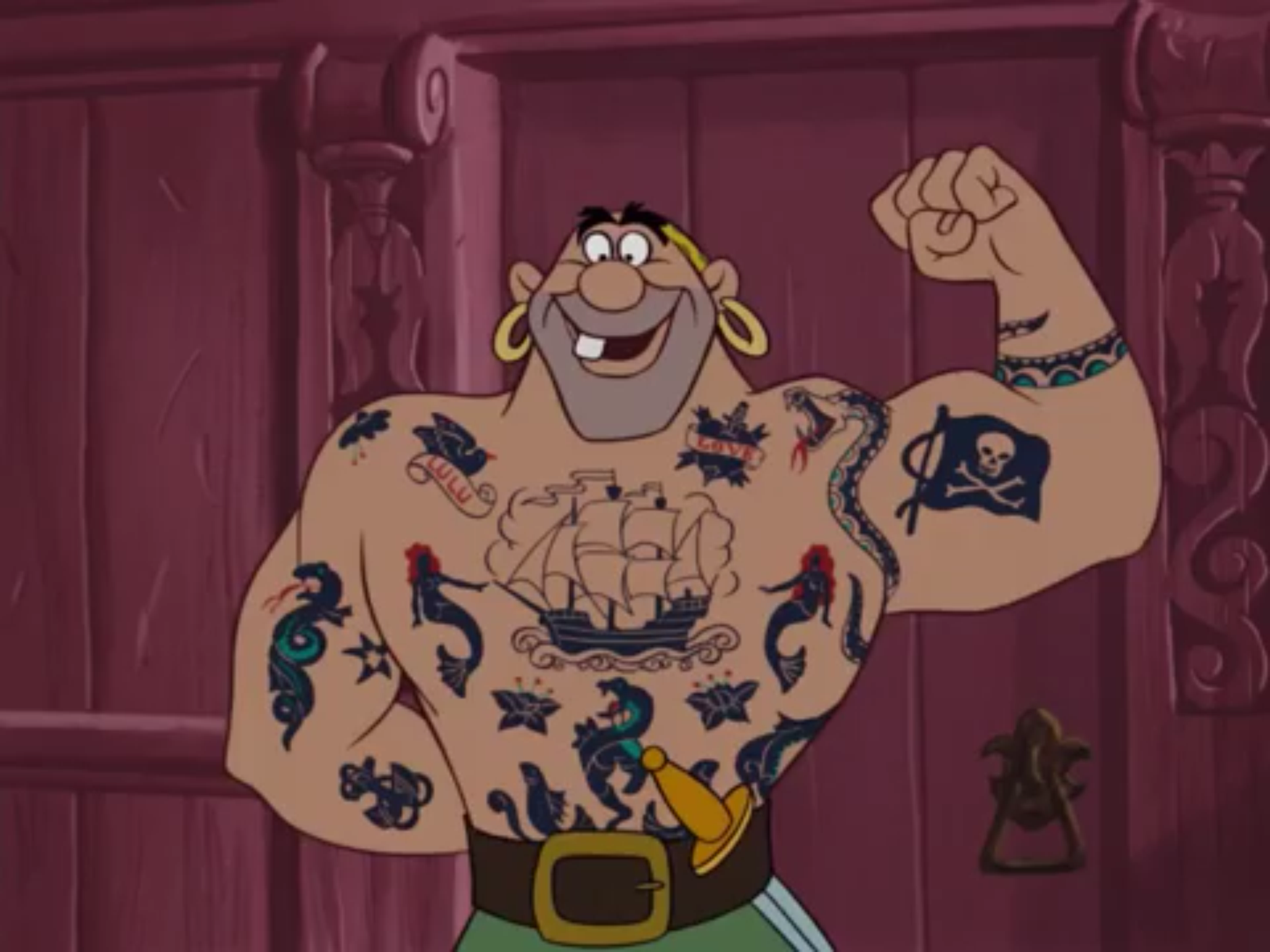 I'll take a tattoo of a crocodile eating captain hook – just for a week