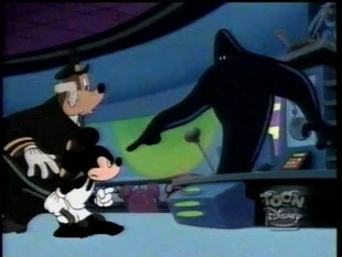 The Phantom Blot being uncovered by O'Hara and Minnie in House of Crime.
