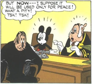 …and how disappointed he is that now it'll only be used for peace.