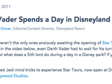 Darth Vader Spends a Day in Disneyland Park
