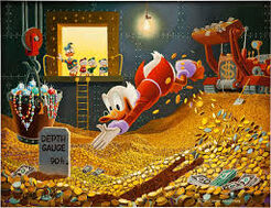 Swimming in Money Carl Barks painting