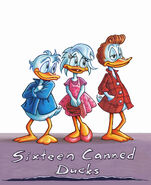 Sixteen Candles parody poster, with Donald, Daisy and Gladstone.