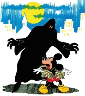 2013 illustraton of the Blot and Mickey Mouse.