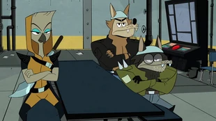 640.png (306 KB) First shot of Gabby McStabberson (along with the Stabnikov Brothers), listening to Glomgold's "conference".