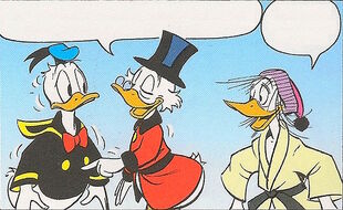 Scrooge with Donald and Fethry in The Manly Art of…?.