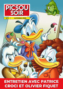 Cover of Picsou Soir #5 with Donald Duck, Olivier Fiquet, Patrice Croci and the Sleeping Beauty of the Stars.