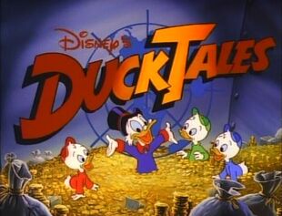 Scrooge and Huey, Dewey and Louie in the show's opening.