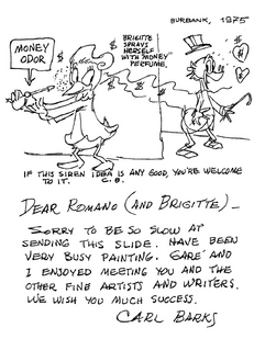 Original 1975 Carl Barks sketch.