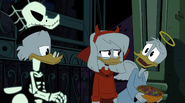 Della and Donald disappointed with Scrooge's plan for this Halloween
