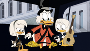 Della and Donald discover Scrooge's money