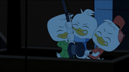 Huey dewey and louie with a fishing rod