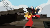 Donald fighting against Black Heron