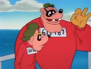 Bugle (left) with Bankjob Beagle.