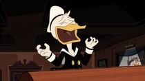 Donald crying over Scrooge's supposed death