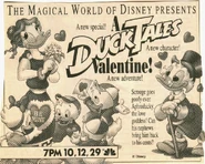 Ad promoting the "A DuckTales Valentine" episode