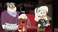Della surprised and shocked when Scrooge concludes that one of her kids is the thief