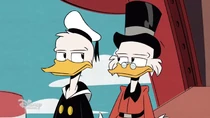 Scrooge and Donald after having been called out by Zeus