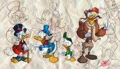 Drawings by Ciro Cangialosi for Ducktales