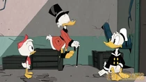 Donald asking Huey and Scrooge for help