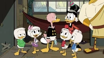 Scrooge and the kids gifting Donald a month long cruise