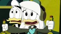 Donald and Della unable to find an angle out of Lunaris' surprise attack