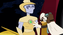 Della hugging Penumbra good-bye