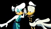 Donald and Daisy dancing to Donald's singing