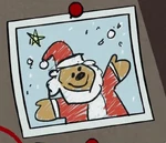 Santa as appearing on Webby's string board