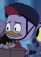 Huey wearing a black helmet in "Astro B.O.Y.D.!"