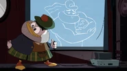 Glomgold devising his scheme to ensure Earth's survival in the event Scrooge's plans failed.