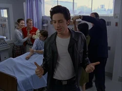 J.D. als "Fonzie".