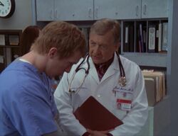 Dr. Kelso telling an intern (in this case, Lonnie) that they are just a large pair of scrubs to him. ("My First Day")