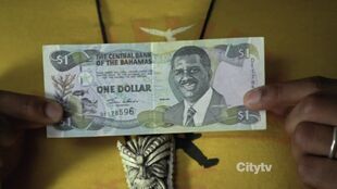 8x14 One Dollar Bahamas Bill