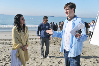 Bill on the set of Cougar Town.