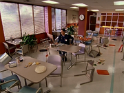 3x1 empty cafeteria