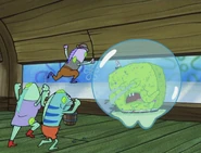 The stupid townspeople attempting to pop the bubble... morons!