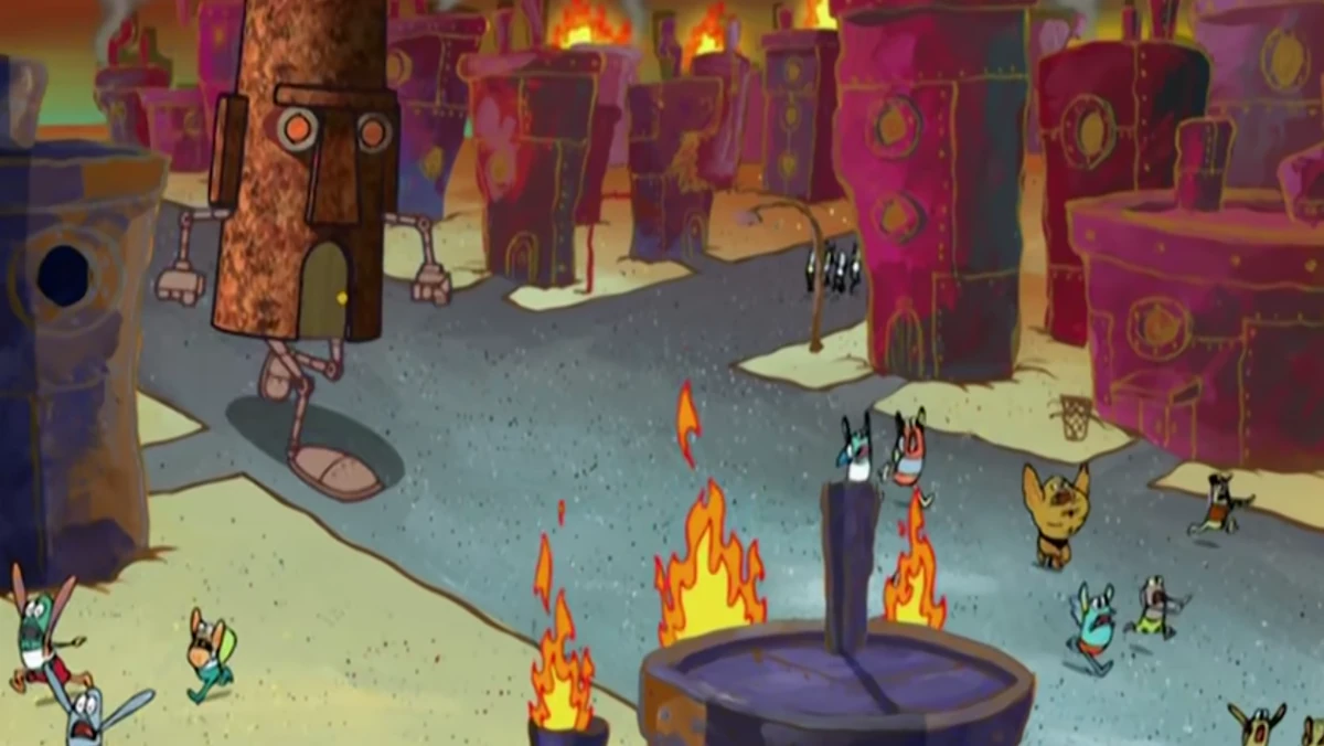 Squidward's House Destroying Bikini Bottom Scene ScumBob Wiki Fandom
