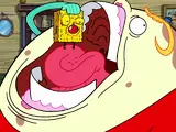 Mrs. Puff eating SpongeBob scene