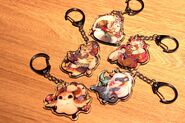 Rayark Concept keychains - Puggi, Pang, Fatima, Crushfang, Dagger