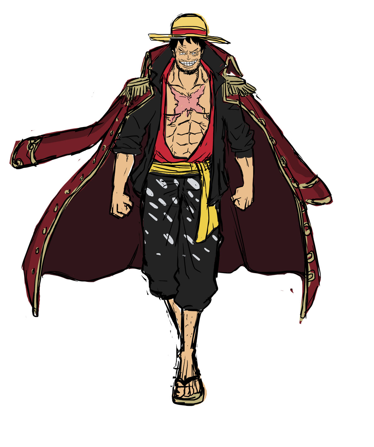 15099 - ONE PIECE - DRAP DE PLAGE - MONKEY D. LUFFY