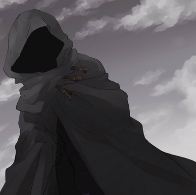 anime hooded figure