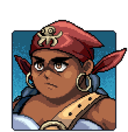 Talk portrait of Yolande with a skeptical expression.