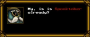 The Clockwork Concierge realizes what month it is.