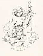 Preliminary key art sketch.