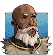 Talk portrait of Moraine without his headmaster's cloak.